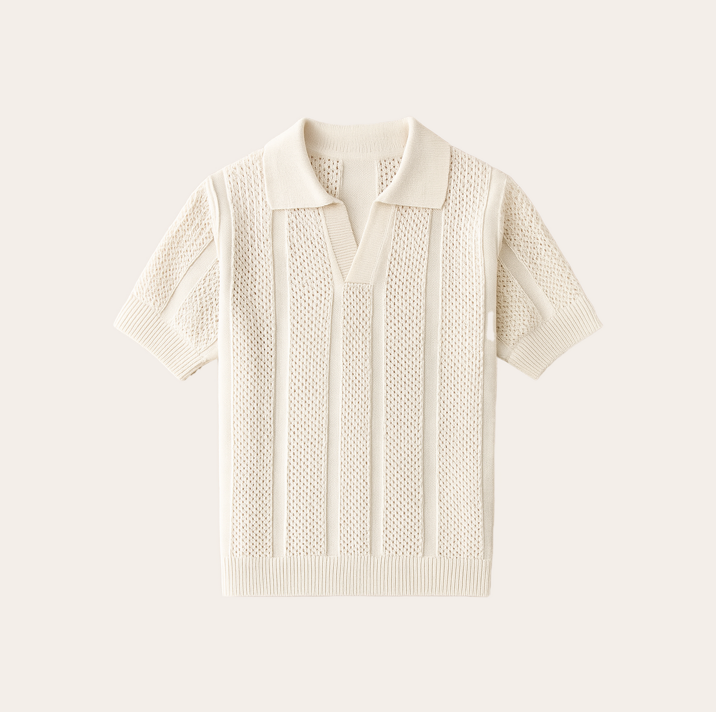 Men’s Hollow-Out Polo Shirt