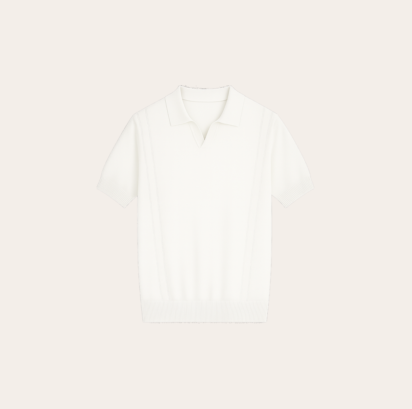 Men’s Knit V-Neck Polo