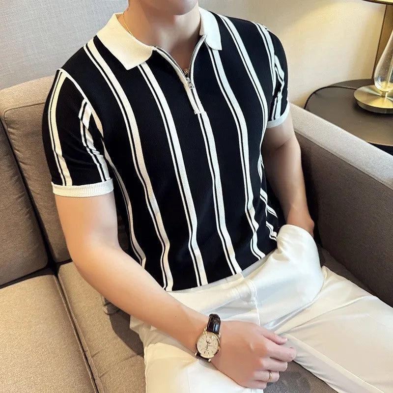Men’s Slim-Fit Knitted Polo