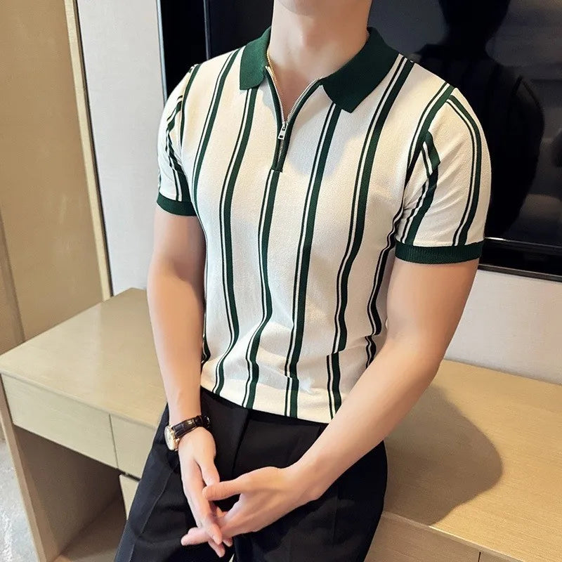 Men’s Slim-Fit Knitted Polo