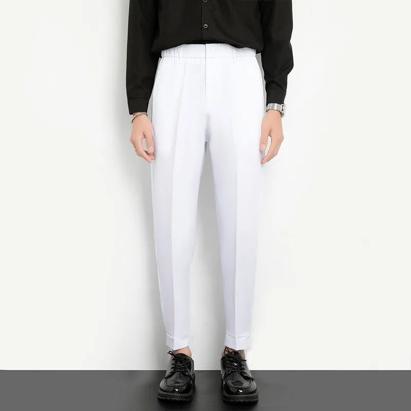 Men’s Slim Cuffed Suit Pants