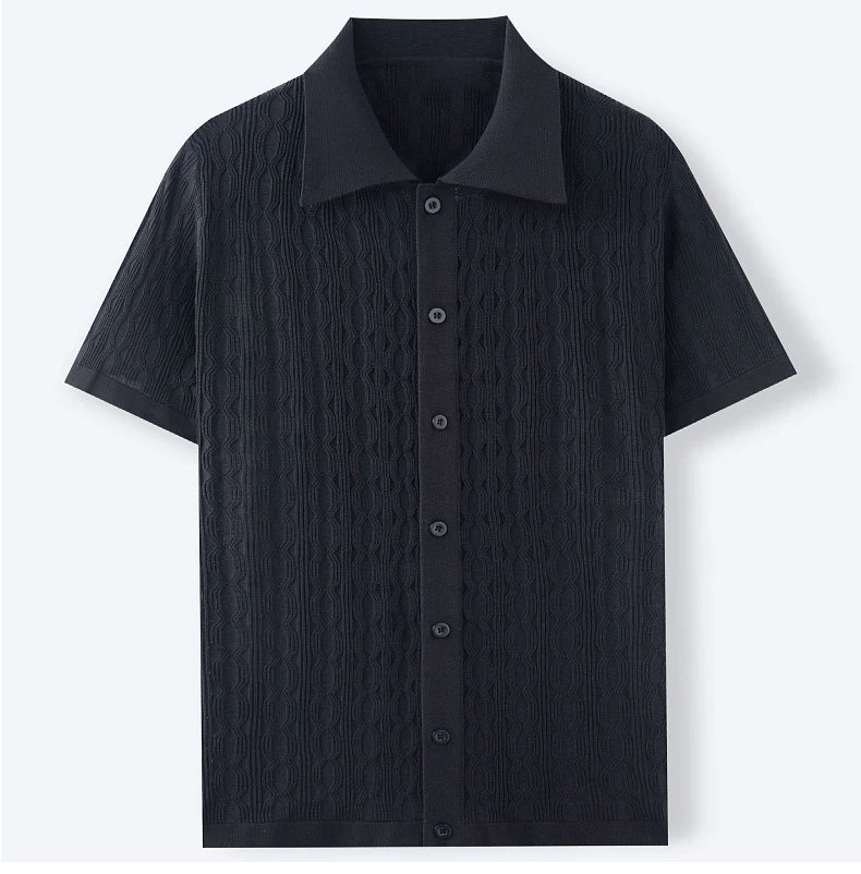Men’s Textured Knit Polo