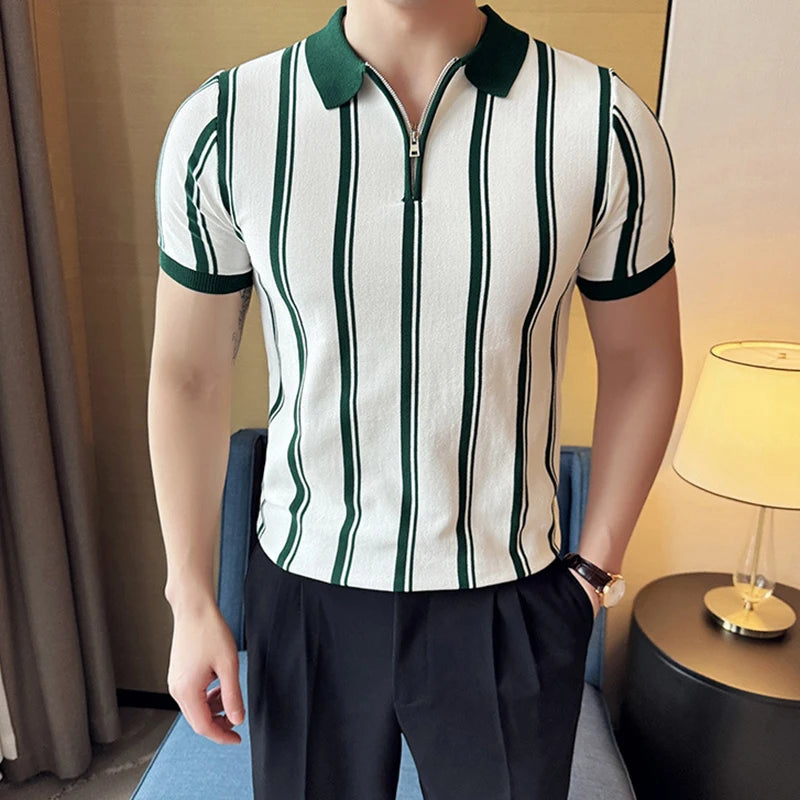 Men’s Slim-Fit Knitted Polo