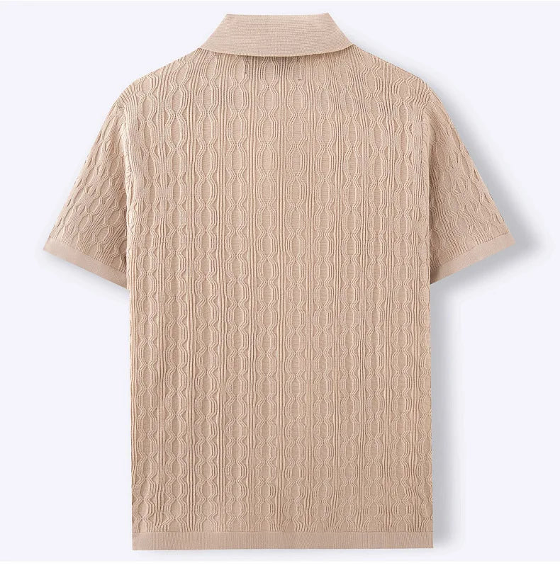 Men’s Textured Knit Polo