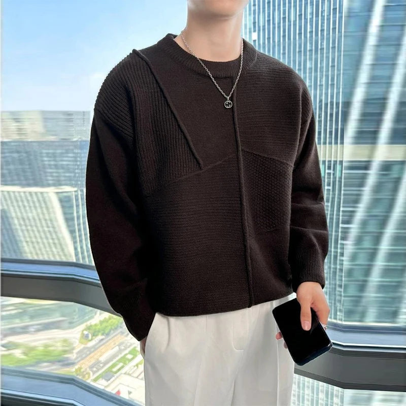 Men’s Patchwork Knit Sweater