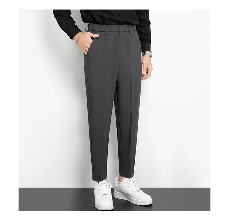 Men’s Slim Cuffed Suit Pants