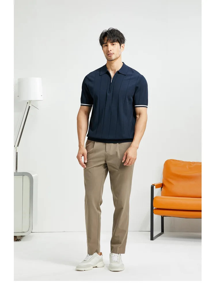 Men’s Refined Zipper Polo