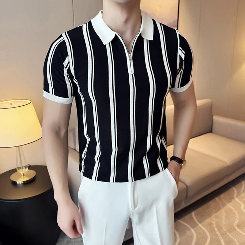 Men’s Slim-Fit Knitted Polo