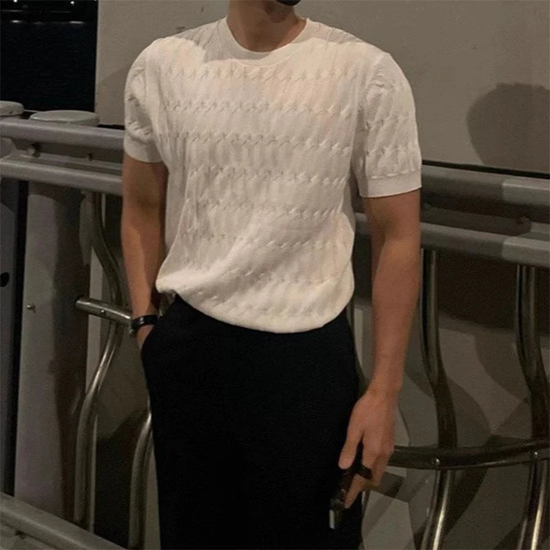 Men’s Jacquard Knit T-Shirt