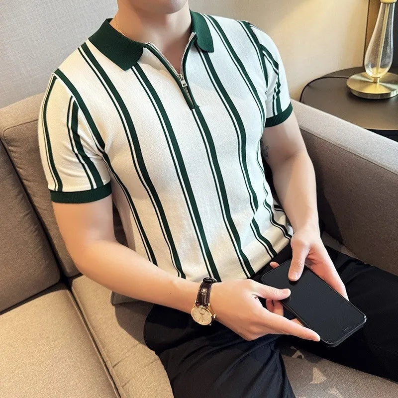 Men’s Slim-Fit Knitted Polo