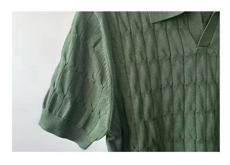 Men’s Knitted Jacquard Polo