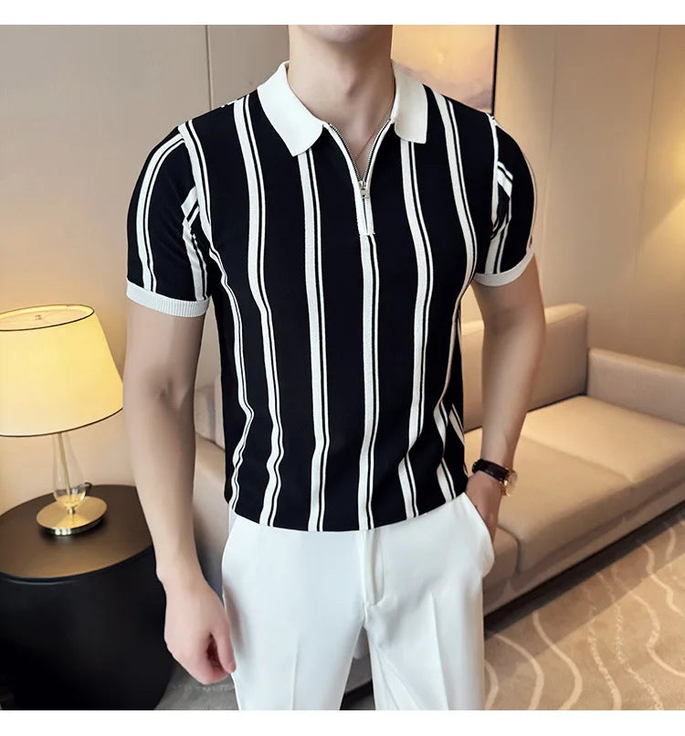 Men’s Slim-Fit Knitted Polo
