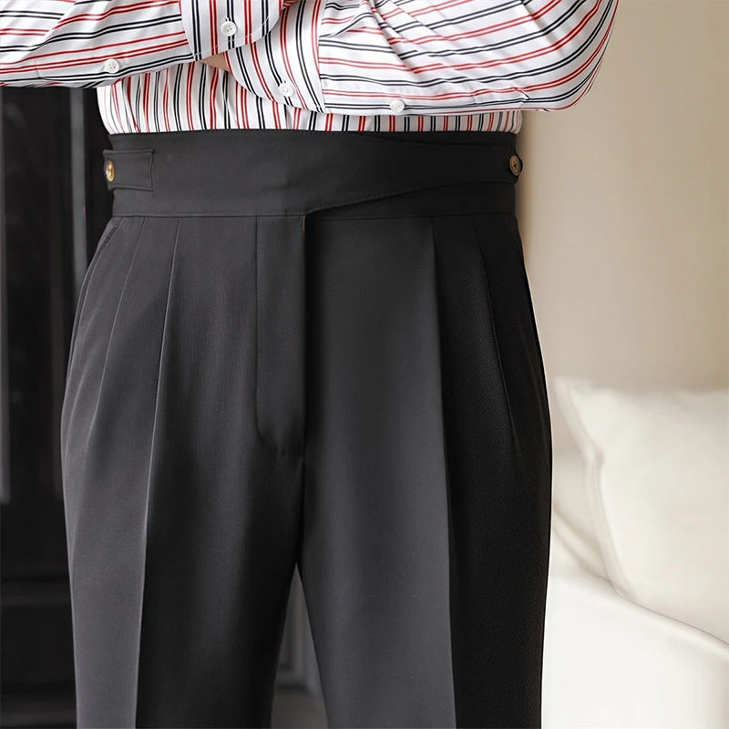 Men’s Light Luxury Slim-fit Trousers