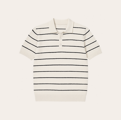 Men’s Striped Business Polo