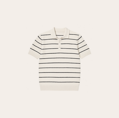 Men’s Striped Business Polo