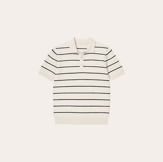 Men’s Striped Business Polo
