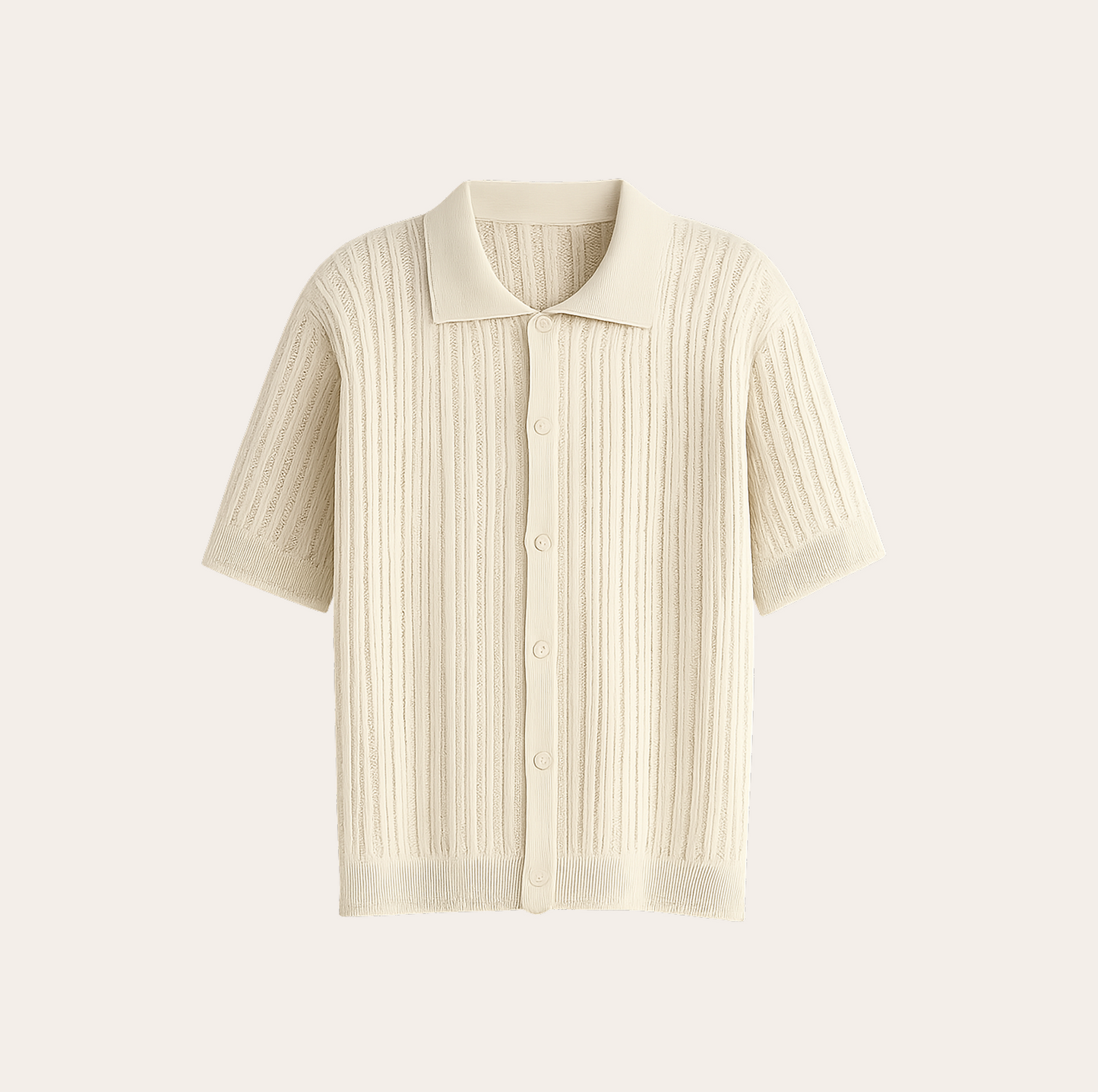 Men’s Hollow-Out Knit Shirt