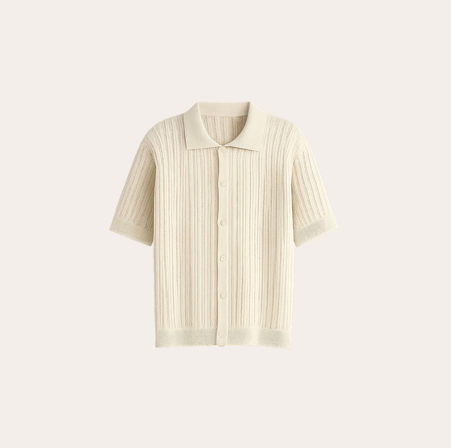 Men’s Hollow-Out Knit Shirt