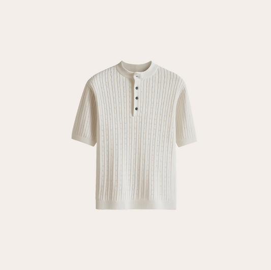 Men’s Henry Collar Knit T-Shirt