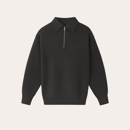 Men’s Polo Neck Knit Pullover