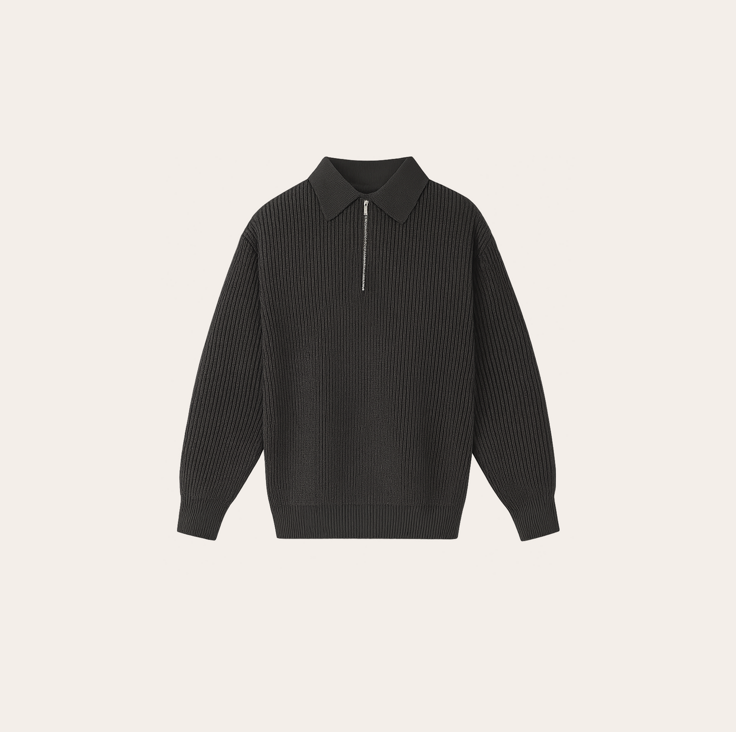 Men’s Polo Neck Knit Pullover