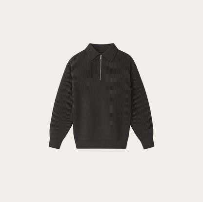 Men’s Polo Neck Knit Pullover