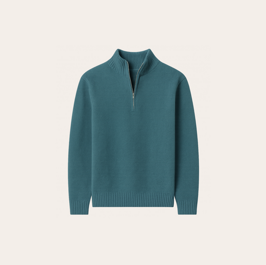 Men’s Jacquard Zipped Sweater