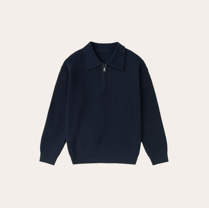 Men’s Luxury Zipper Polo Sweater