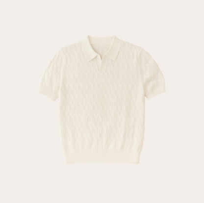 Men’s Knitted Jacquard Polo
