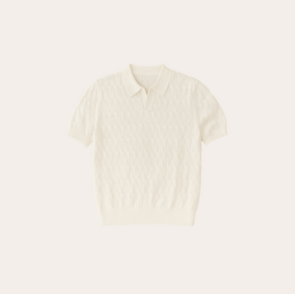 Men’s Knitted Jacquard Polo