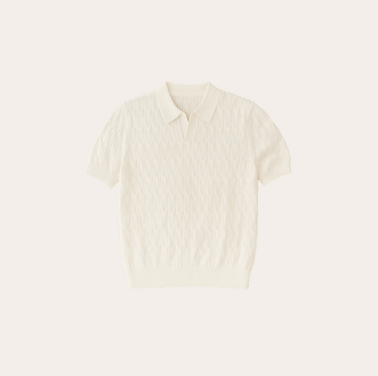 Men’s Knitted Jacquard Polo