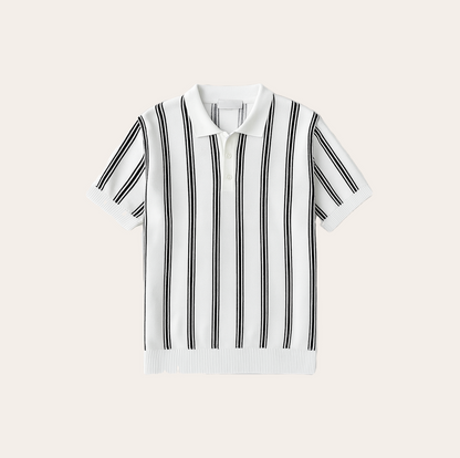 Men’s Striped Knit Polo