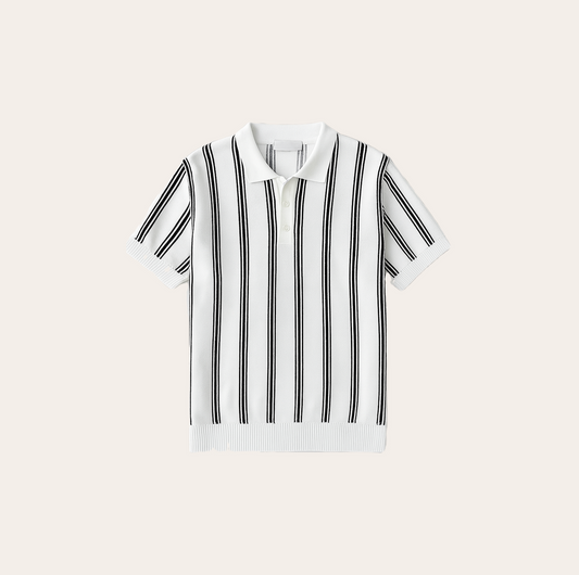 Men’s Striped Knit Polo
