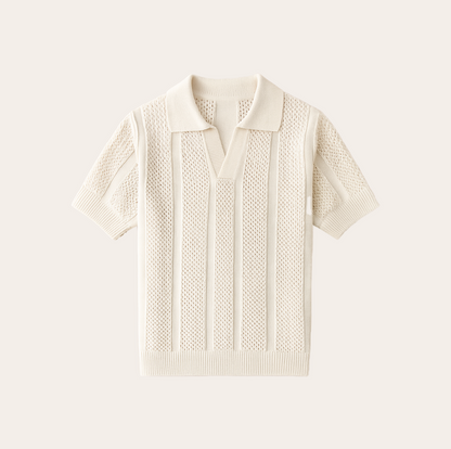 Men’s Hollow-Out Polo Shirt