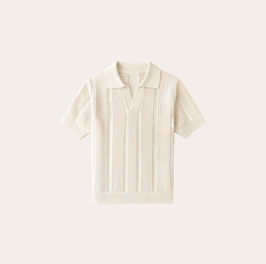 Men’s Hollow-Out Polo Shirt