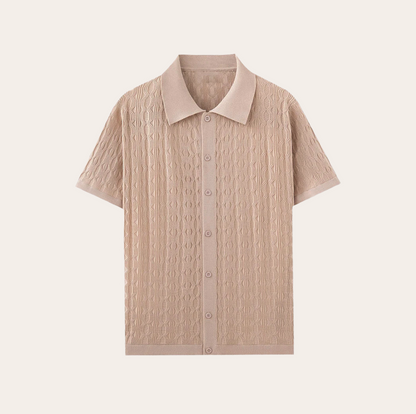 Men’s Textured Knit Polo