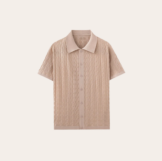 Men’s Textured Knit Polo