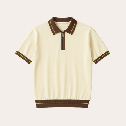 Men’s Knit Zipper Polo