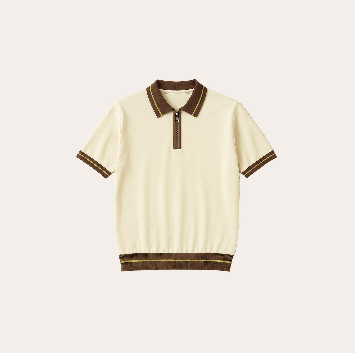 Men’s Knit Zipper Polo