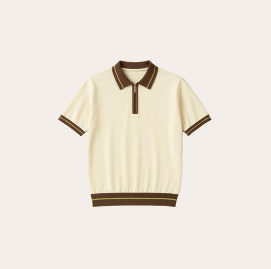 Men’s Knit Zipper Polo
