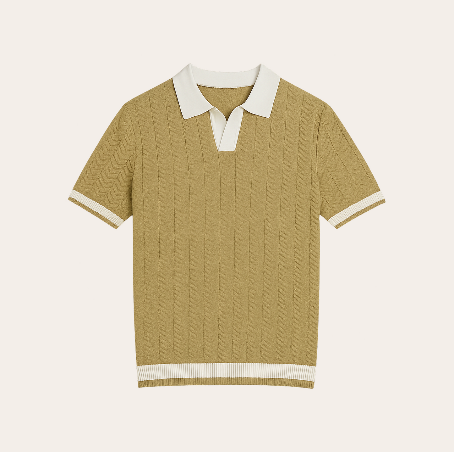 Men’s Hollow-Out Polo Shirt