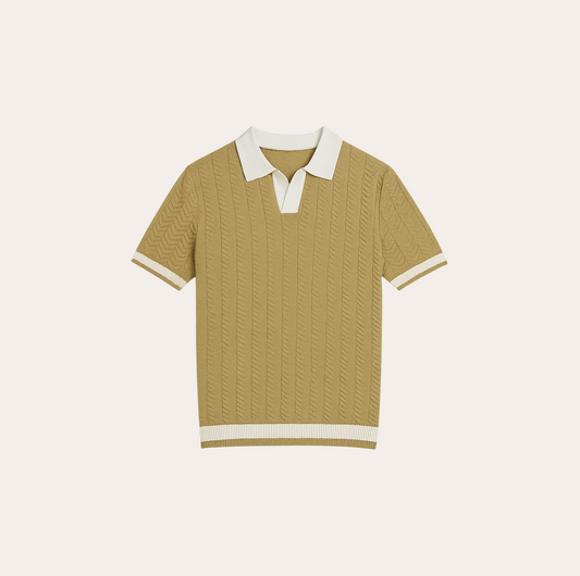 Men’s Hollow-Out Polo Shirt