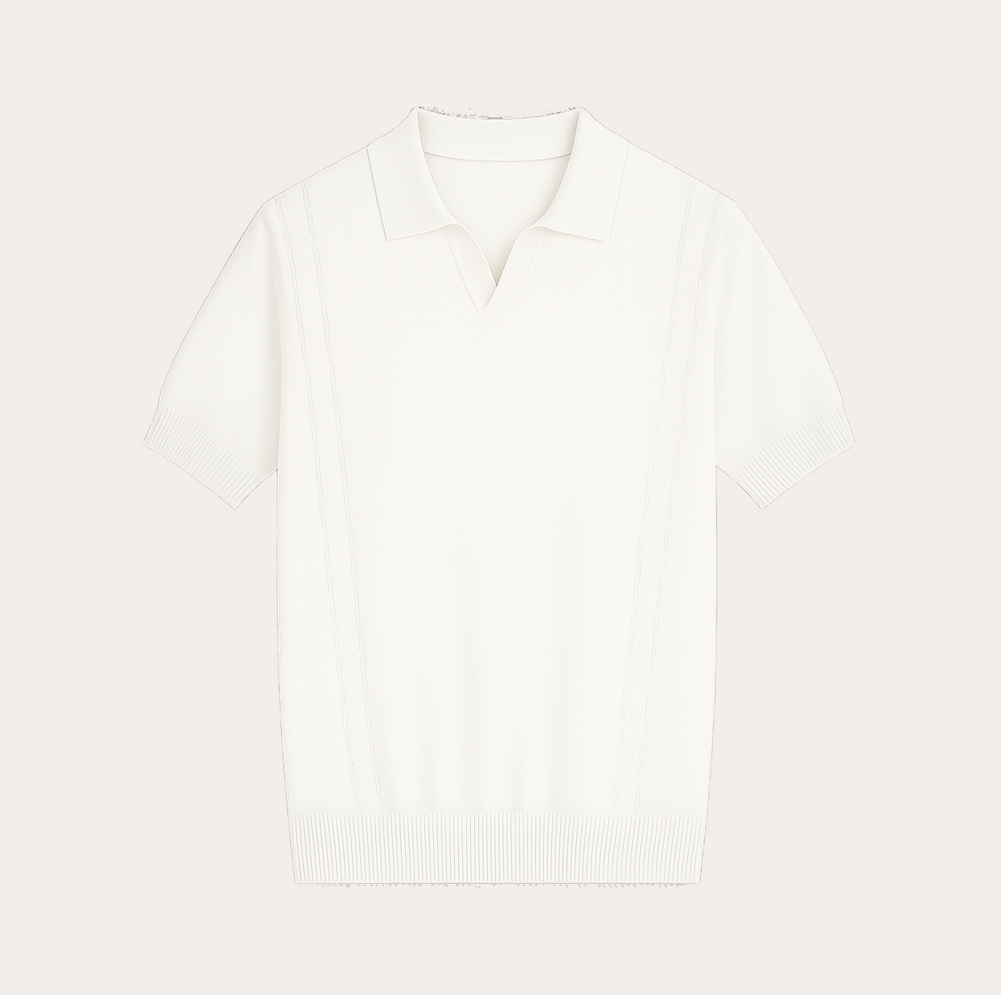 Men’s Knit V-Neck Polo