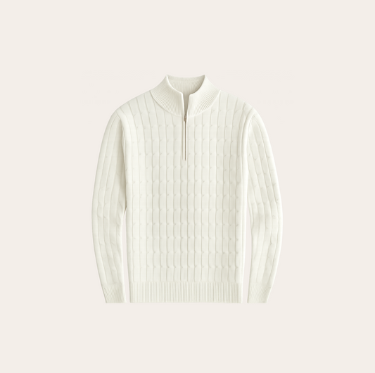 Men’s Jacquard Zipper Sweater