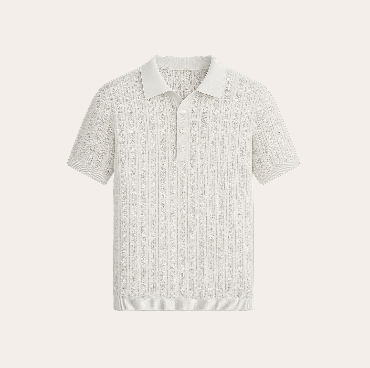 Men’s Hollow-Out Knitted Polo