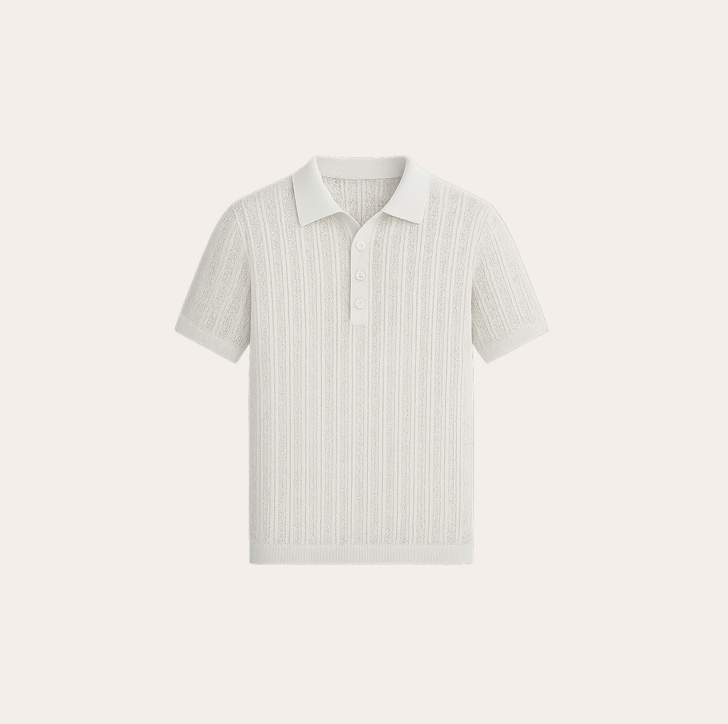 Men’s Hollow-Out Knitted Polo