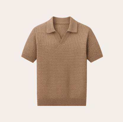 Men’s Hollow-Out Polo Shirt
