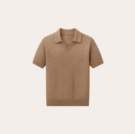 Men’s Hollow-Out Polo Shirt