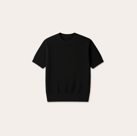 Men’s Hollow-Out Knit T-Shirt