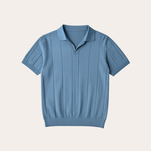 Men’s V-Neck Knit Polo